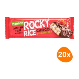 Benlian - Rocky Rice Choco Strawberry - 20 Riegel