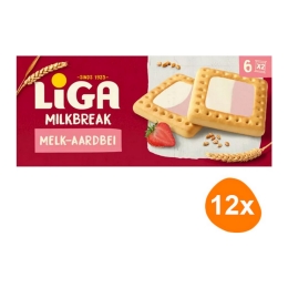 Liga - Milkbreak Duo Milch Erdbeeren - 12x 245g