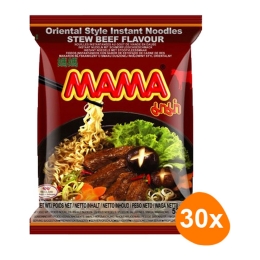 Mama - Instant Nudeln Schmorfleisch - 30 Stück