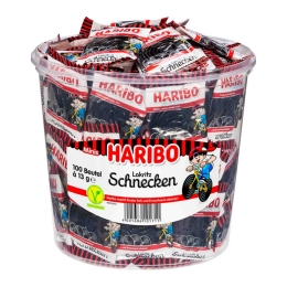 Haribo - Lakritz Schnecken - 100 Minibeutel 