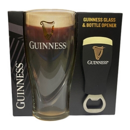 Guinness - Bierglas "Harp Gravity" & Flaschenöffner Geschenkset