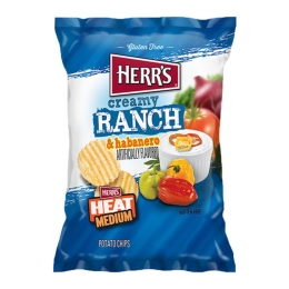 Herr's - Creamy Ranch & Habanero Kartoffel Rippenchips - 170g