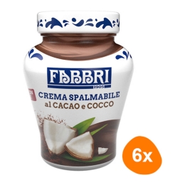 Fabbri - Kakao und Kokos Aufstrich - 6x 200g