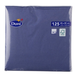 Duni - dunisoft Servietten Blau 40x40 - 125 Stück