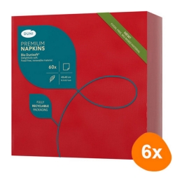 Duni - Bio Dunisoft Servietten Rot 40x40 cm - 6x 60Stk
