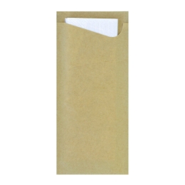Duni - Sacchetto Eco Echo mit 2-lagiger Serviette Weiß - 100 Stück