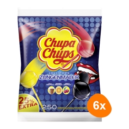 Chupa Chups - Lutscher Zungenmaler (Nachfüllbeutel) - 6x 250er