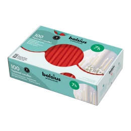 Bolsius – Gotische Kerzen – Rot – 100 Stück