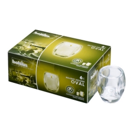 Bolsius – Relight-Halter Oval – Transparent – 6 Stück