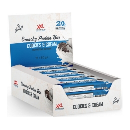 XXL Nutrition – Crunchy Protein Bar Cookies&cream – 12 x 60g