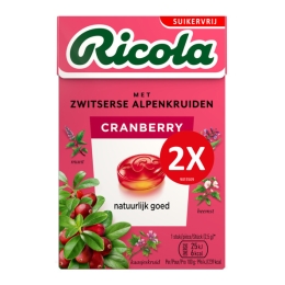 Ricola - Cranberry Zuckerfrei Duopack - 10x 2x 50g