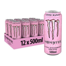 Monster - Strawberry Dreams Zero Blik - 12x 0,5ltr