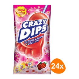 Chupa Chups - Crazy Dip Erdbeer - 24-er