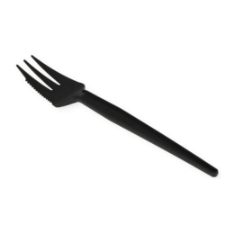 Snackvork - Herbruikbaar 130mm Zwart - 1000 stuks