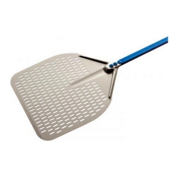 Gi.Metal - Aluminium durchlöcherte rechteckige Pizza Schaufel (A-32RF) - 33x33 cm