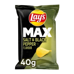 Lay's - Max Salt & Black Pepper Chips - 20x 40g