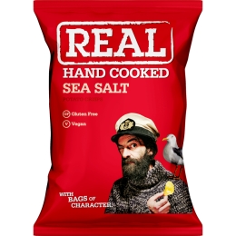 Real Crisps - Sea Salt Crisps Beutel - 10 x 150 Gramm