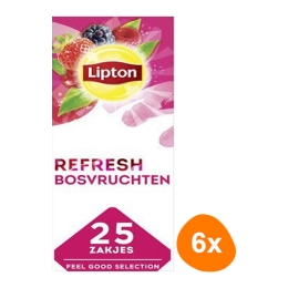 Lipton - Feel Good Selection Schwarzer Tee Waldfrüchte - 6x 25 Teebeutel