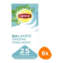 Lipton - Feel good selection Grüntee Minze - 6x 25 Teebeutel
