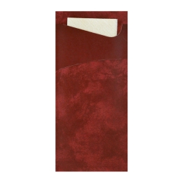 Duni - Sacchetto Bordeaux met Champagne Servet - 5 x 100 stuks