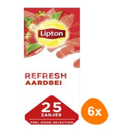 Lipton - Feel Good Selection Schwarzer Tee Erdbeere - 6x 25 Teebeutel