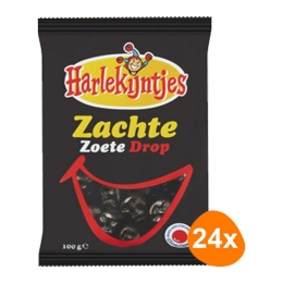 Harlekijntjes - Weichem, Süßem Lakritz - 24x 100g