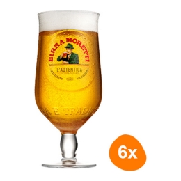 Birra Moretti - Bierglas 250ml - 6 Stück