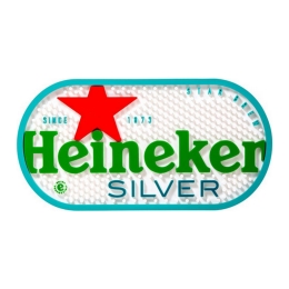 Heineken - Biermatte Silver (23cm x 16.5cm)