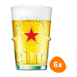 Heineken - Bierglas "Silver" 250ml - 6 stück