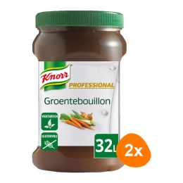 Knorr Professional - Gemüse Bouillon Geliert (Ergibt 32ltr) - 2x 800g