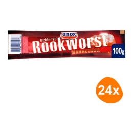 Unox - Gelderse Rookworst, Gerräucherte Wurst (Mikrowelle) - 24er