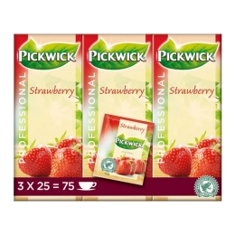 Pickwick - Professional Erdbeere - 3x 25 Teebeutel