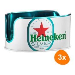 Heineken - Bierdeckel Halter Silver - 3 Stück