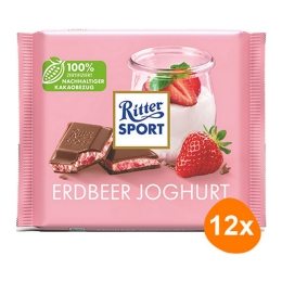 Ritter Sport - Erdbeer Joghurt - 12x 100g