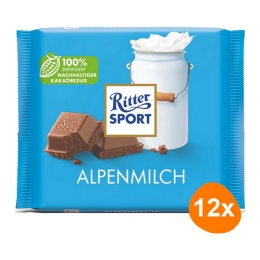 Ritter Sport - Alpenmilch - 12x 100g