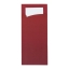 Bestekzakje - Pochette Bordeaux - Wit Servet - 600 stuks