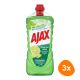 Ajax - Allzweckreiniger Zitrone - 3x 1,25ltr